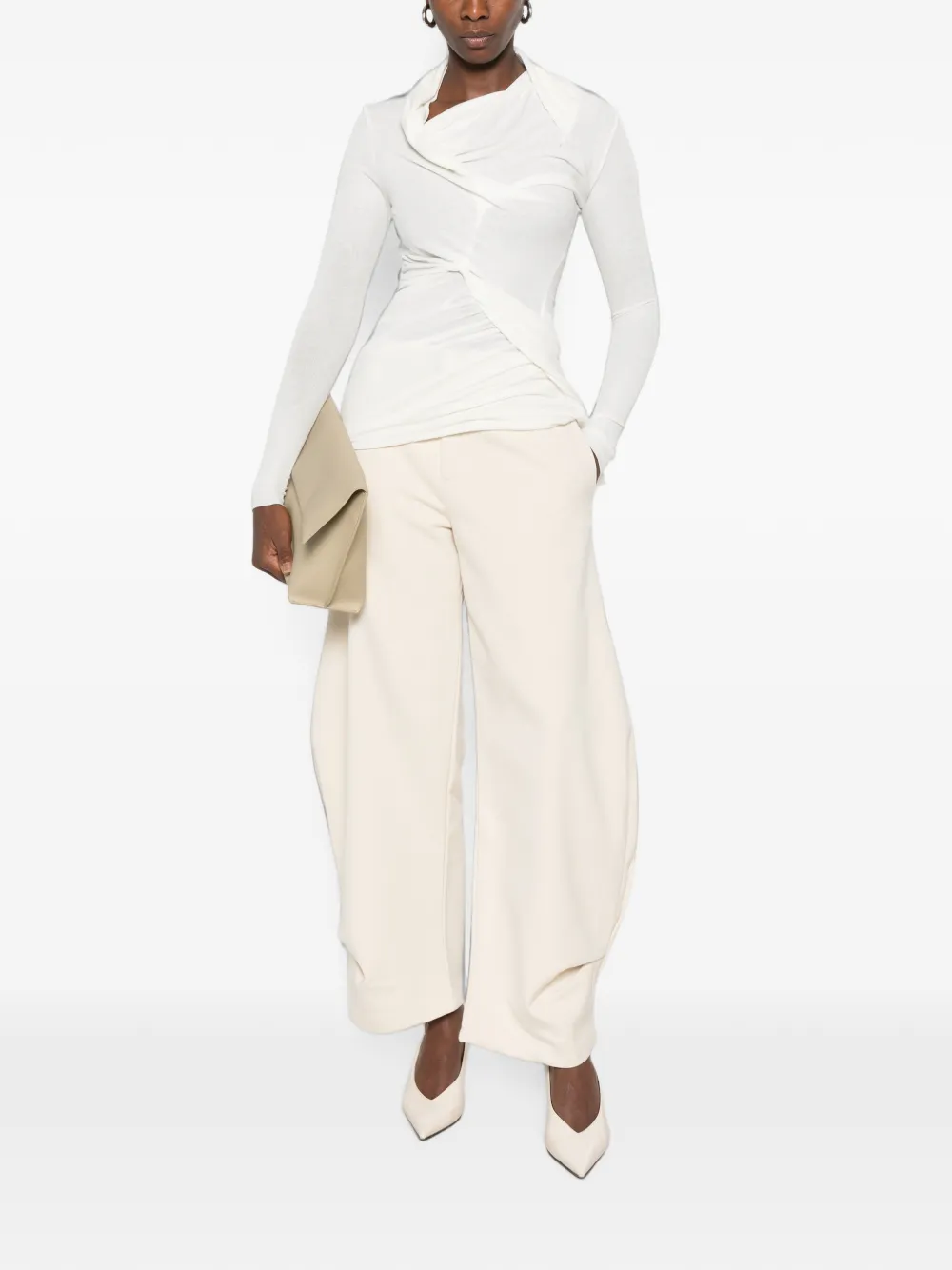 SOURCE UNKNOWN Ebbe broek met ballonpijpen Beige