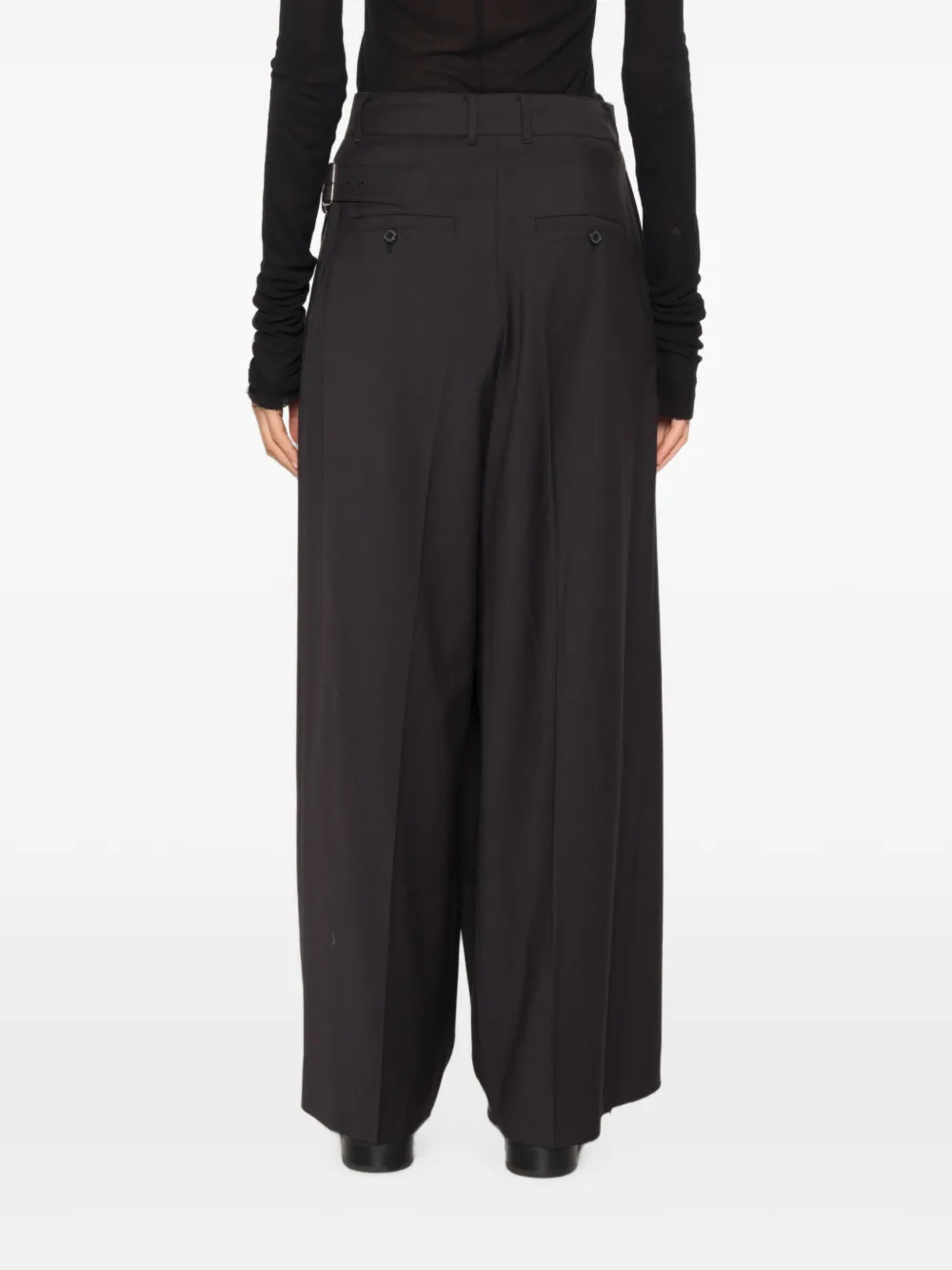 SOURCE UNKNOWN Sissi broek met wikkelriem Zwart