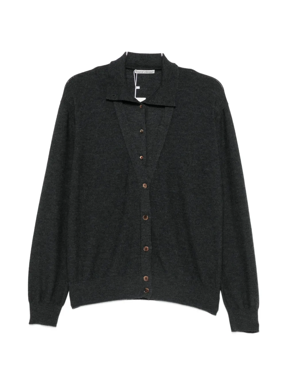 SOURCE UNKNOWN Fabbie layered cardigan - Grau