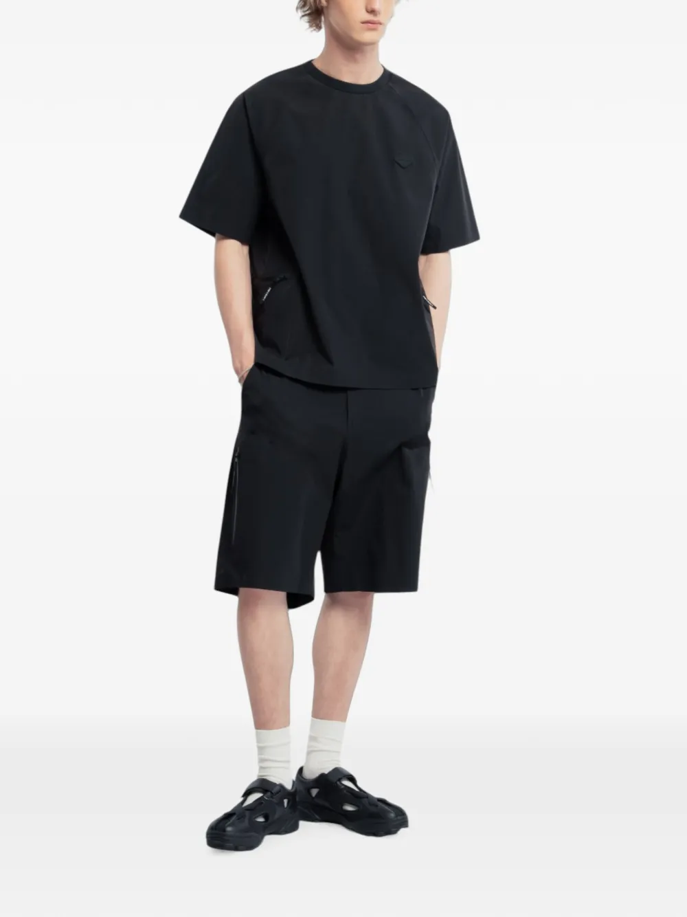 Spoonyard Technische shorts met UV-bescherming Zwart