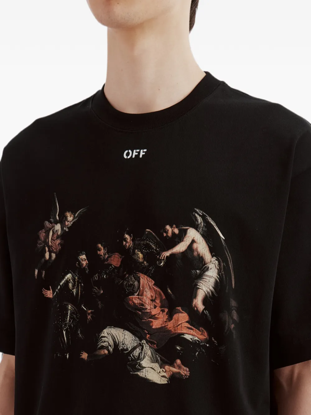 Off-White T-shirt met print Zwart