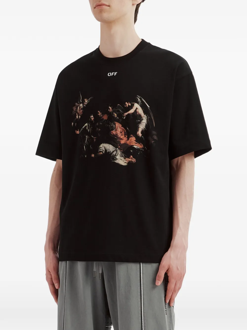Off-White T-shirt met print Zwart