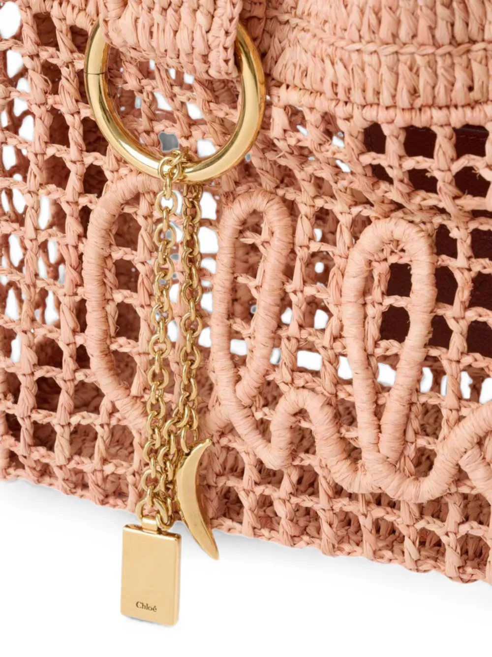 Chloé Shopper met geborduurd logo Roze