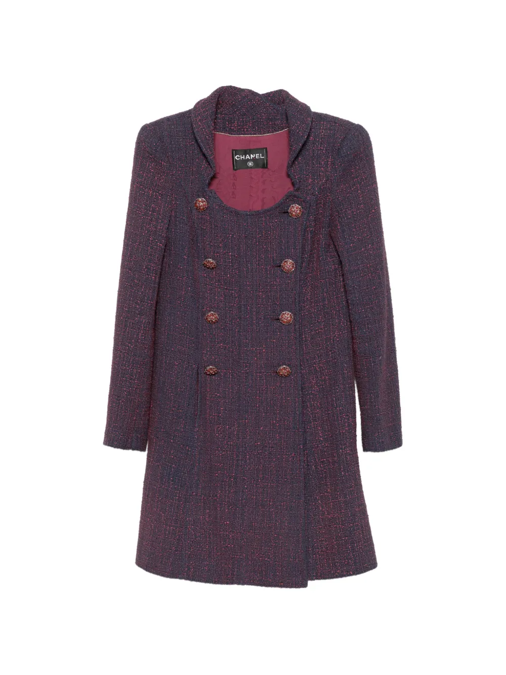 CHANEL Pre-Owned double-breasted coat - Viola
