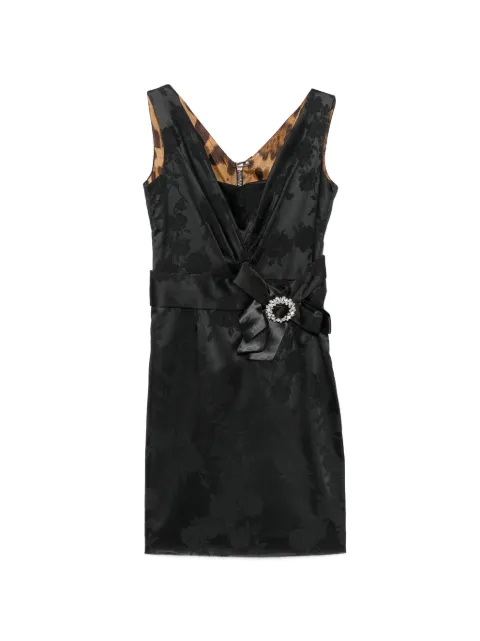 Dolce & Gabbana Pre-Owned floral-damassé crystal-embellished mini dress