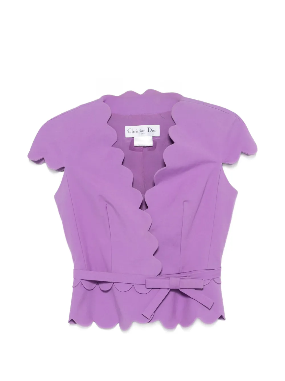 Christian Dior Pre-Owned Top con orlo a smerlo 2011 - Viola