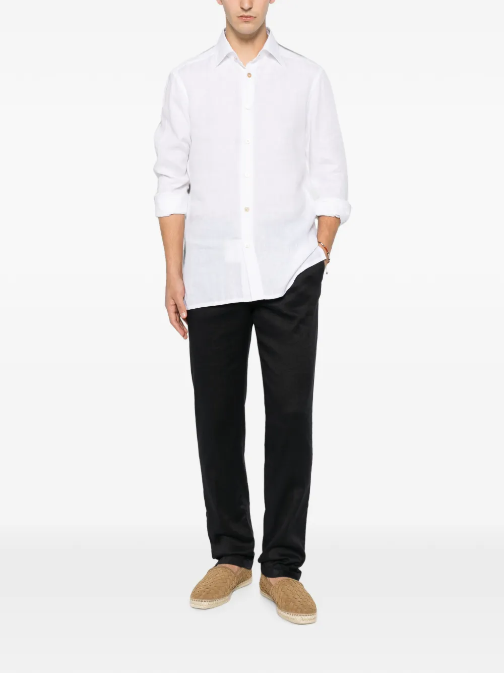 Kiton Overhemd met lange mouwen Wit
