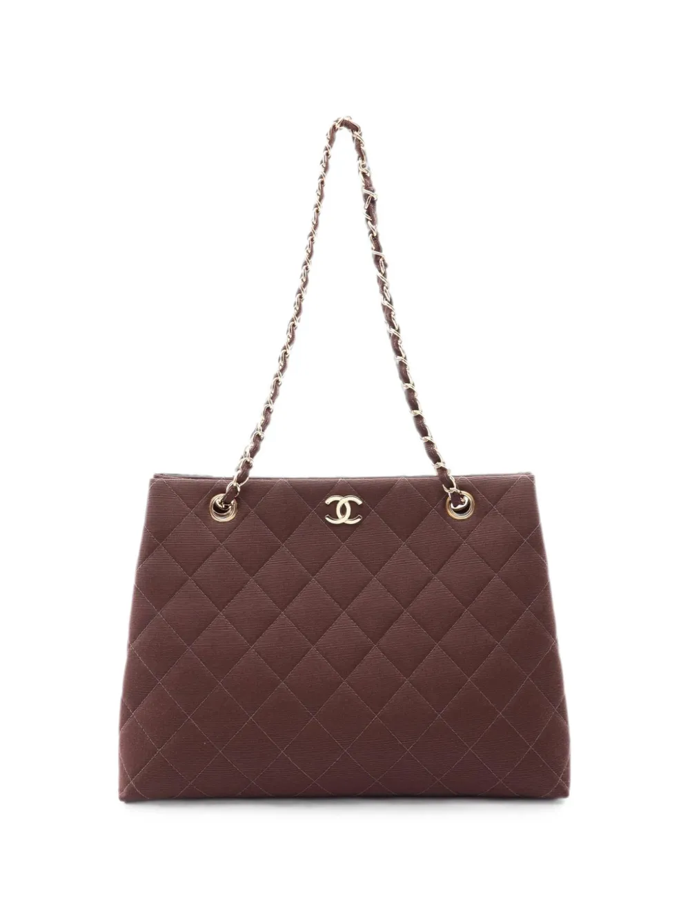 CHANEL Pre-Owned Chanel Matelassé Double Chain Shoulder Bag - Marrone