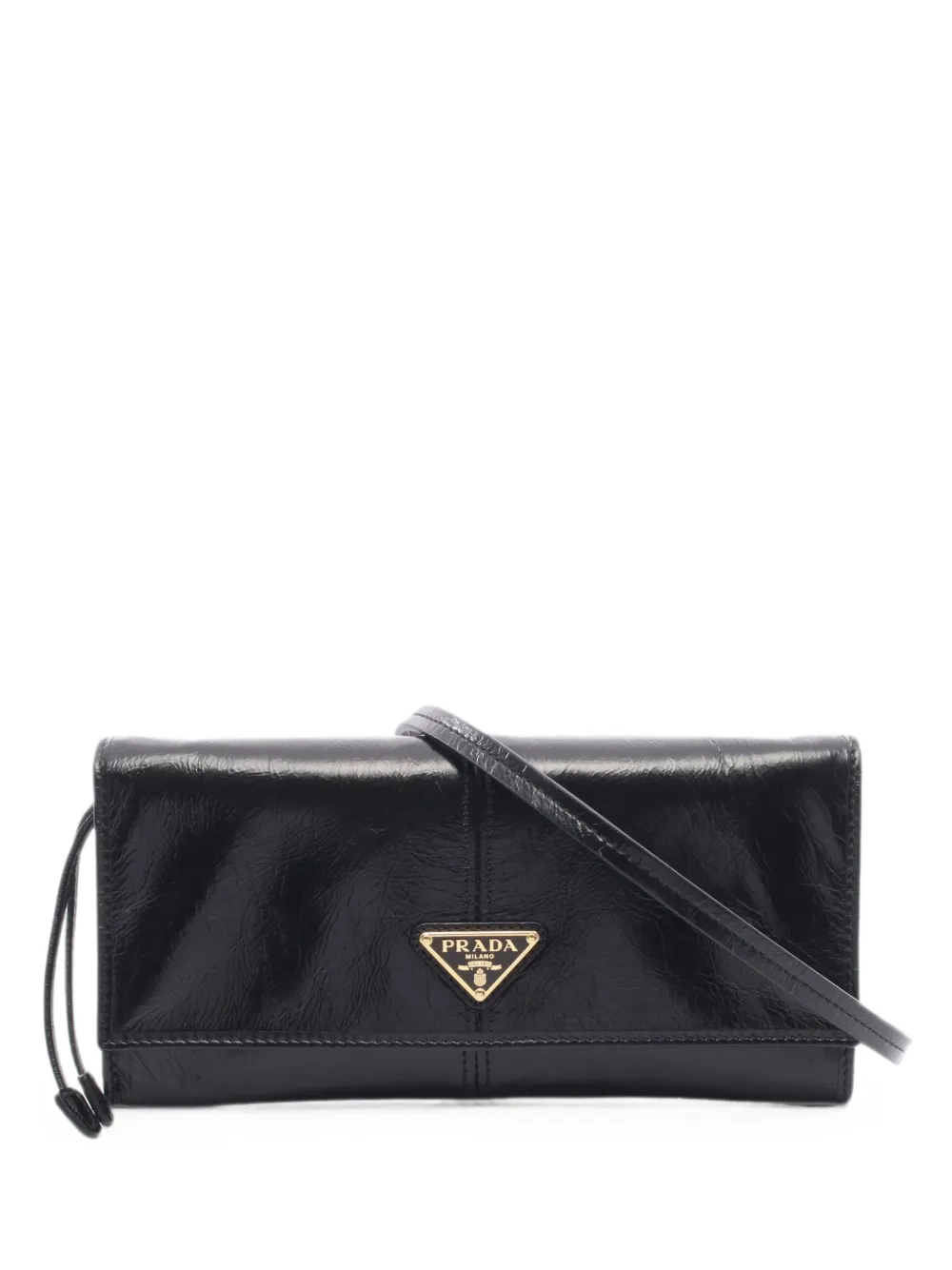 Prada Pre-Owned 20s logo-plaque shoulder bag - Nero