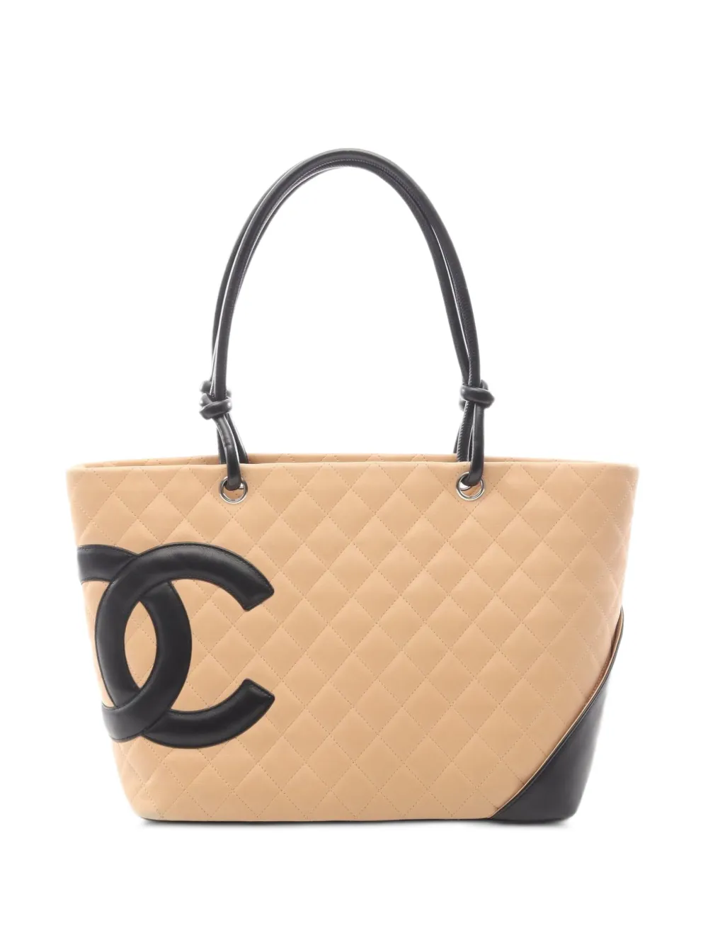 CHANEL Pre-Owned 2004-2005 Cambon diamond-quilted tote bag - Toni neutri