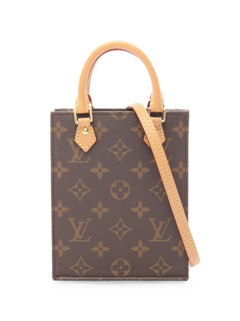 Louis Vuitton Pre-Owned 2021s Petite Sac Plat Monogram mini bag - Marrone