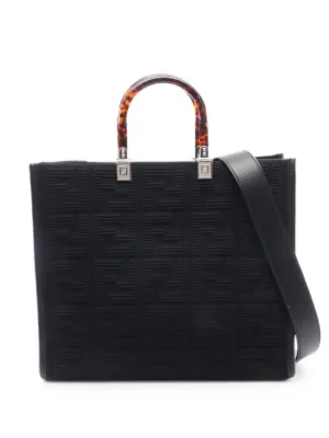 Fendi Pre-Owned 2010s ズッキーノ FFロゴ ハンドバッグ | ブラック