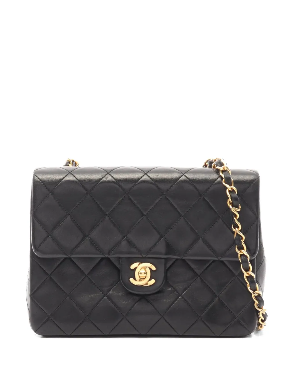 CHANEL Pre-Owned 1989-1991 diamond-quilted chain shoulder bag - Nero