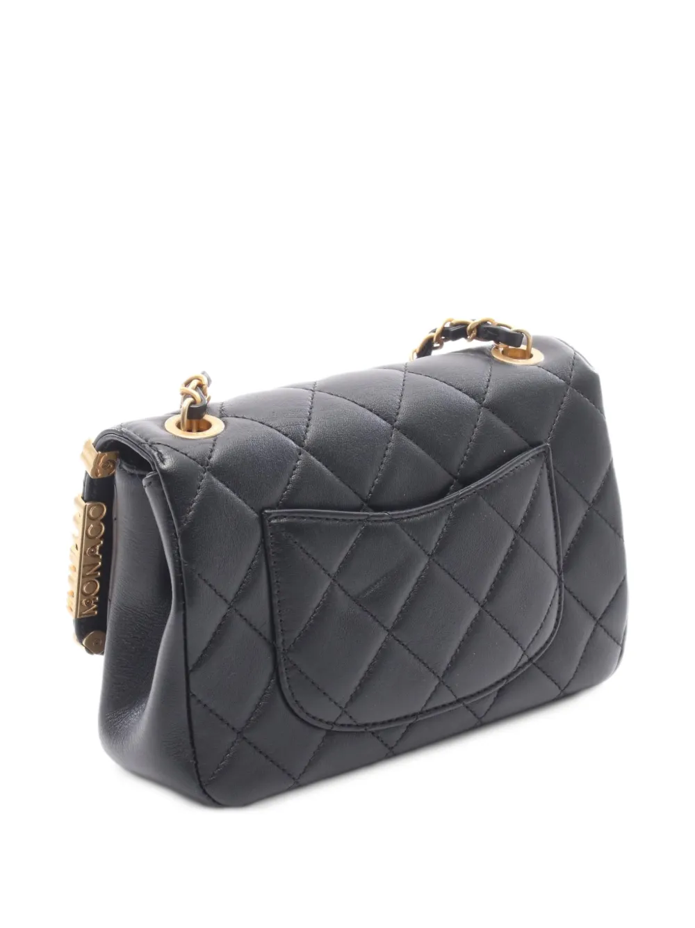 CHANEL Pre-Owned 2021 Matelassé mini-schoudertas Zwart