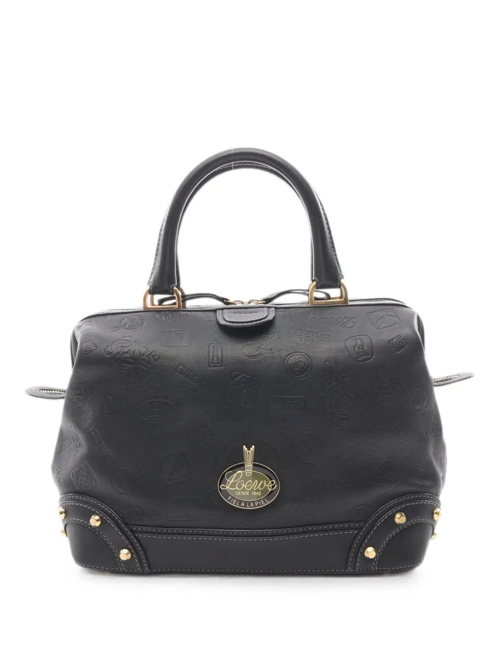 Loewe Pre-Owned 2000s logo-detail tote bag - Black