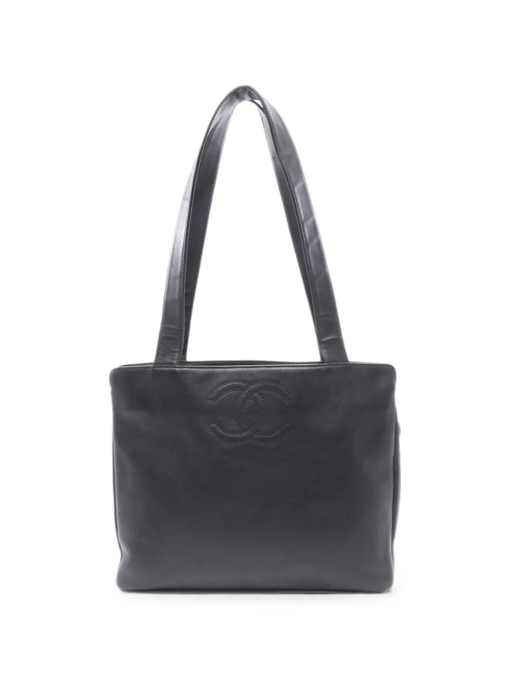 CHANEL Pre-Owned 2000-2002 Coco Mark lambskin tote bag - Schwarz