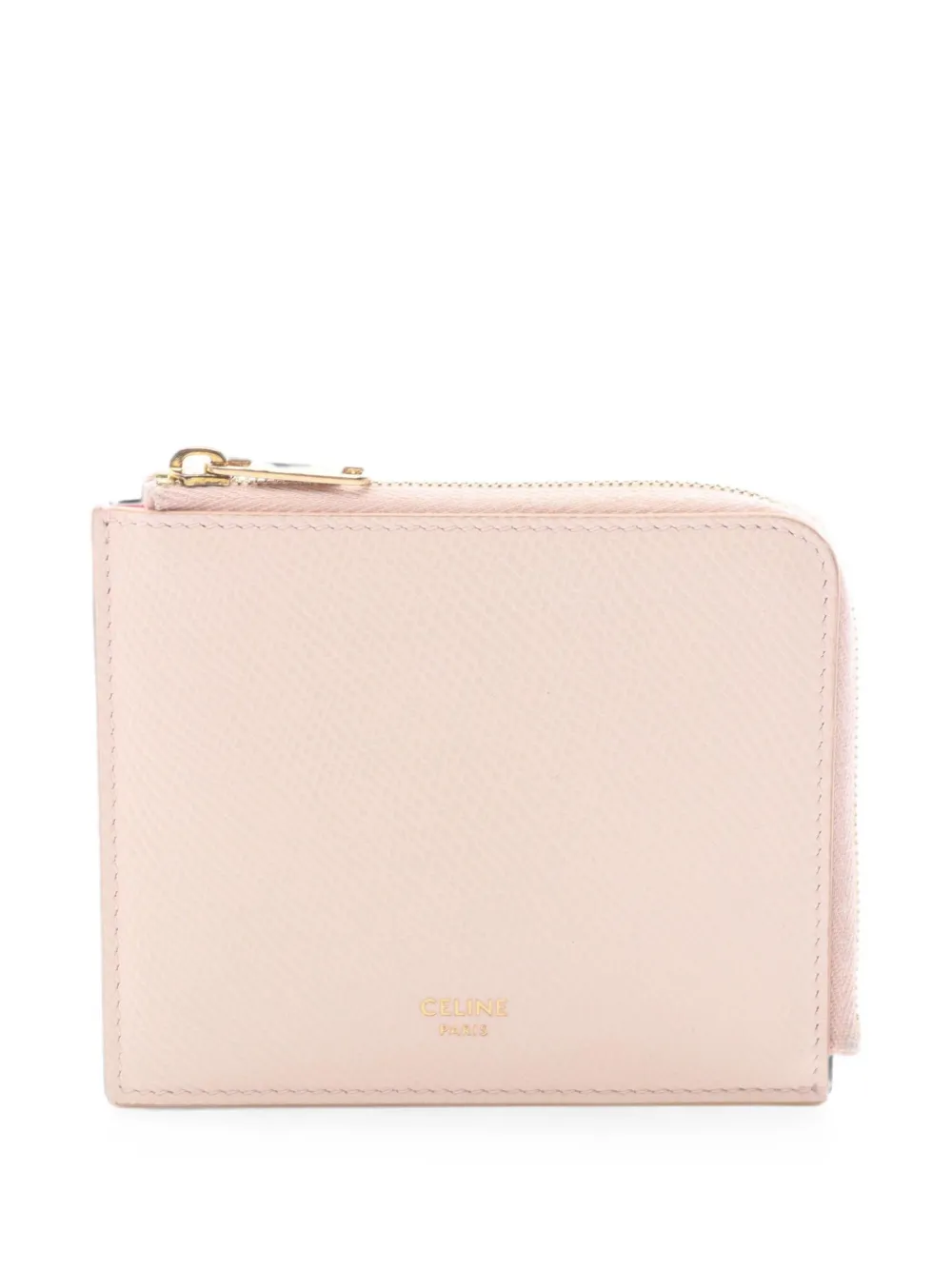 Pre-owned Celine 2010s L-shaped Zip-around Coin Purse In Pink