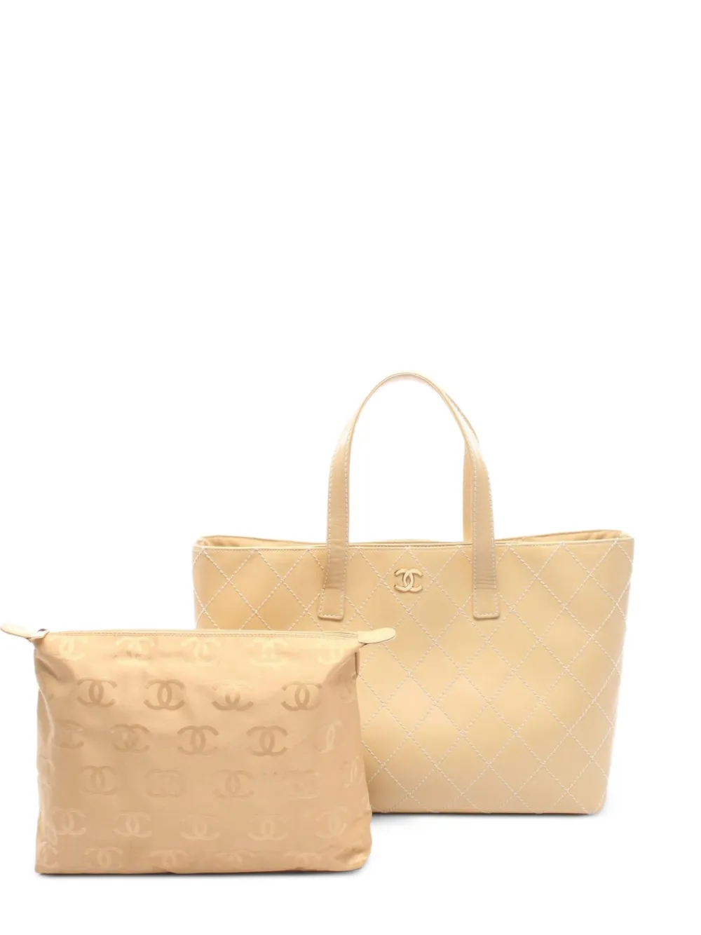 CHANEL Pre-Owned 2002-2003 Wild Stitch tote bag - Toni neutri