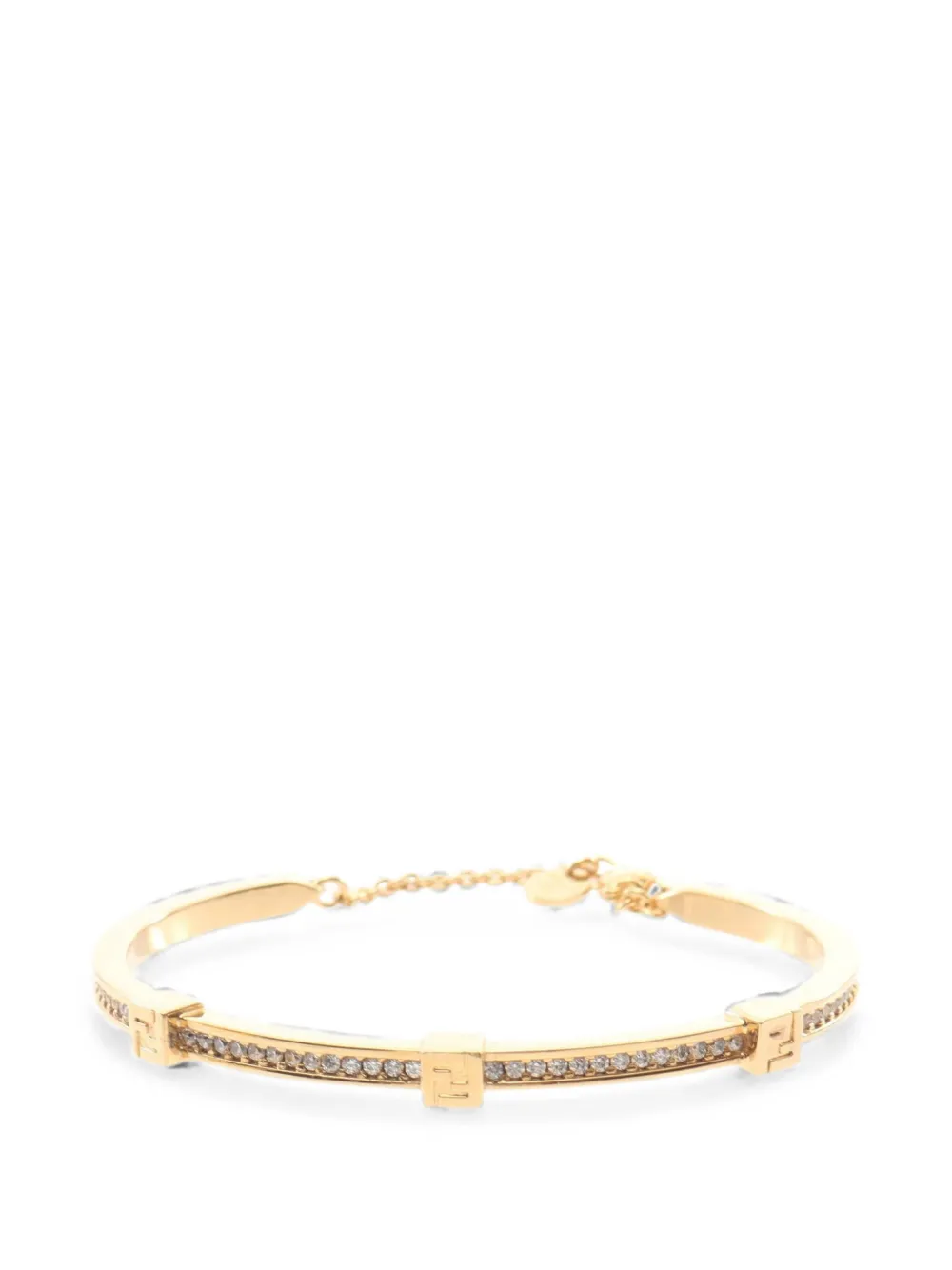 Fendi Pre-Owned 2020s Forever Fendi rhinestone-embellished bracelet - Oro