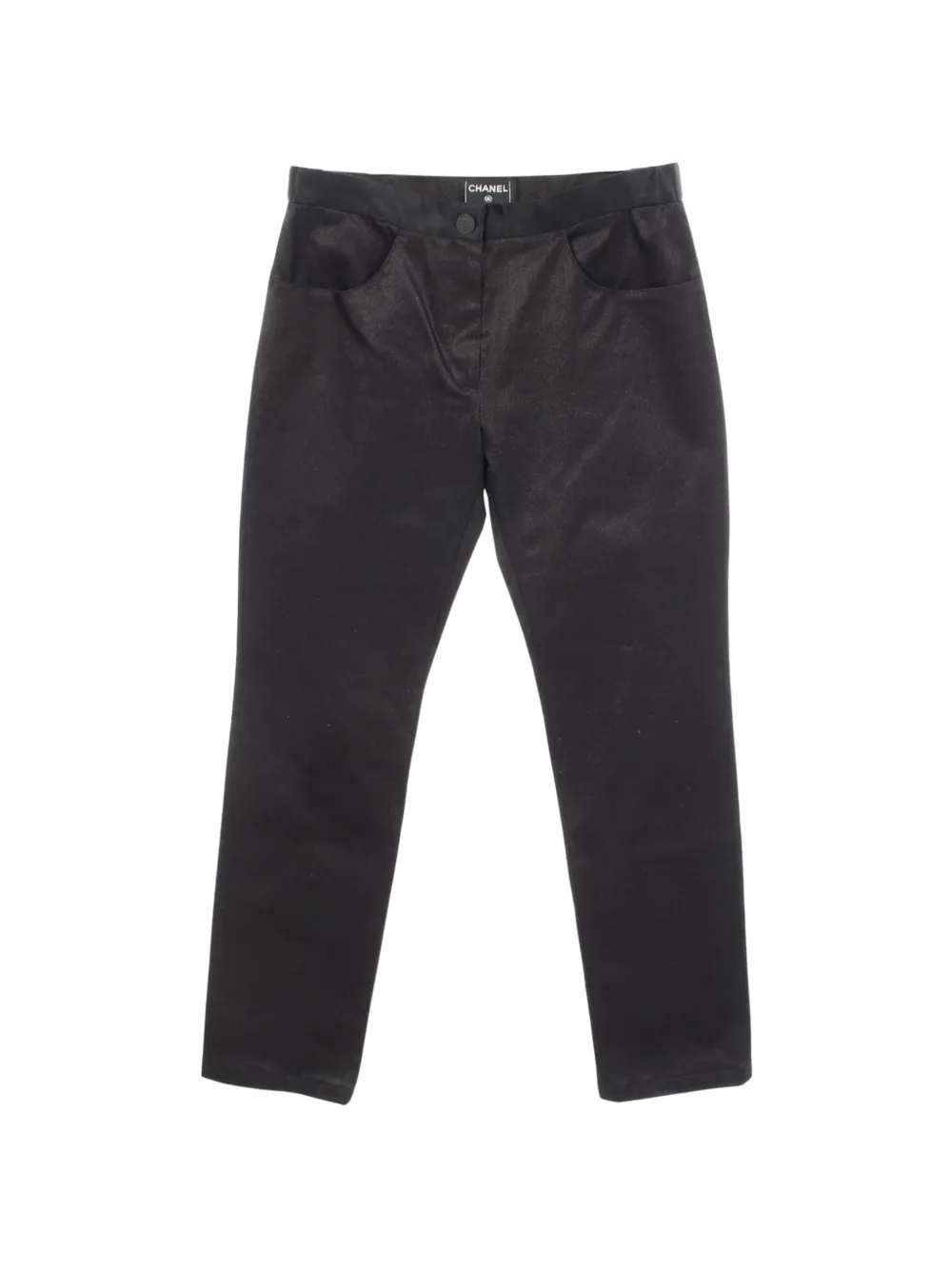 CHANEL Pre-Owned 1986-1988 Cocomark button jeans - Black