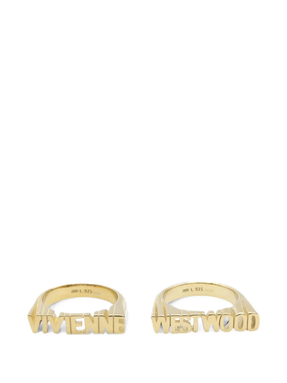 Vivienne Westwood Pre-Owned 2020s Essex logo rings - Oro