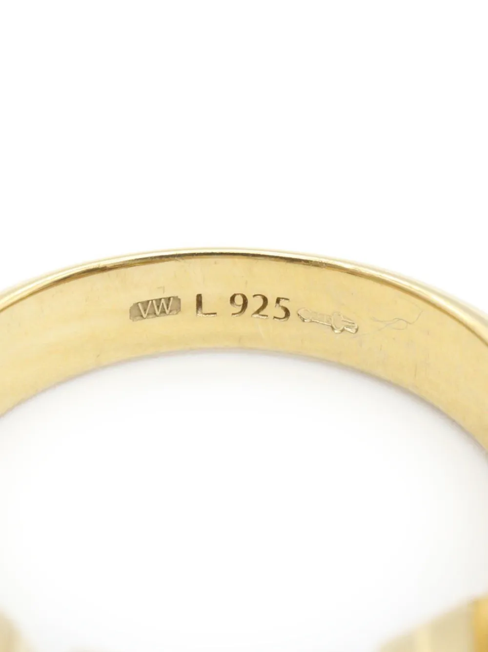 Vivienne Westwood Pre-owned 2020s Essex Logo Rings in Gold, view 4