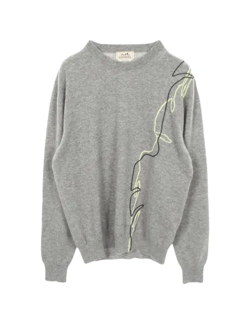 Hermès Pre-Owned 2010s embroidered cashmere sweater