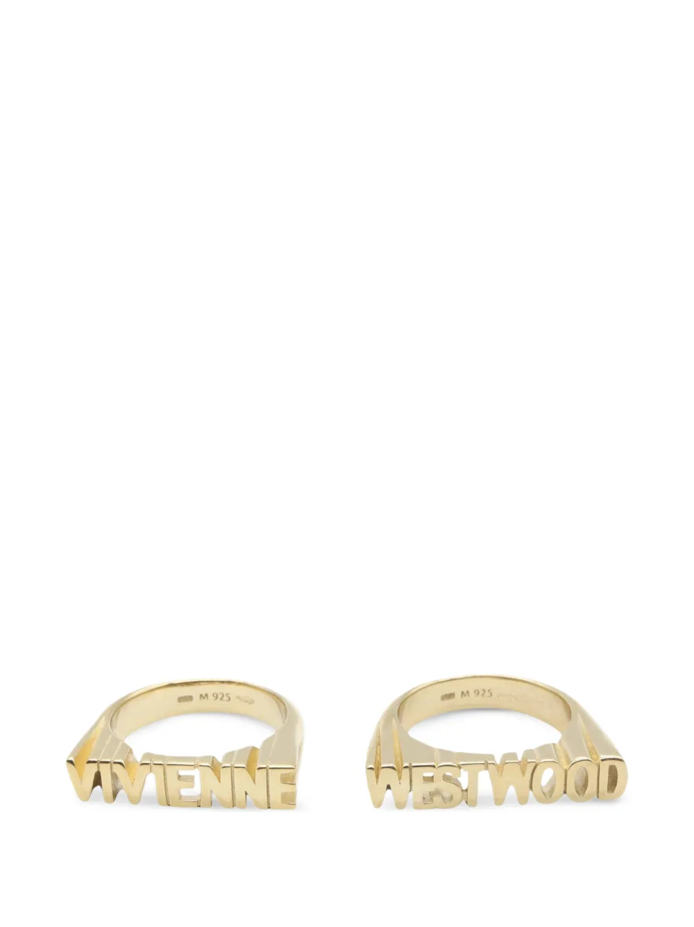 Vivienne Westwood Pre-Owned Essex logo-lettering rings - Gold