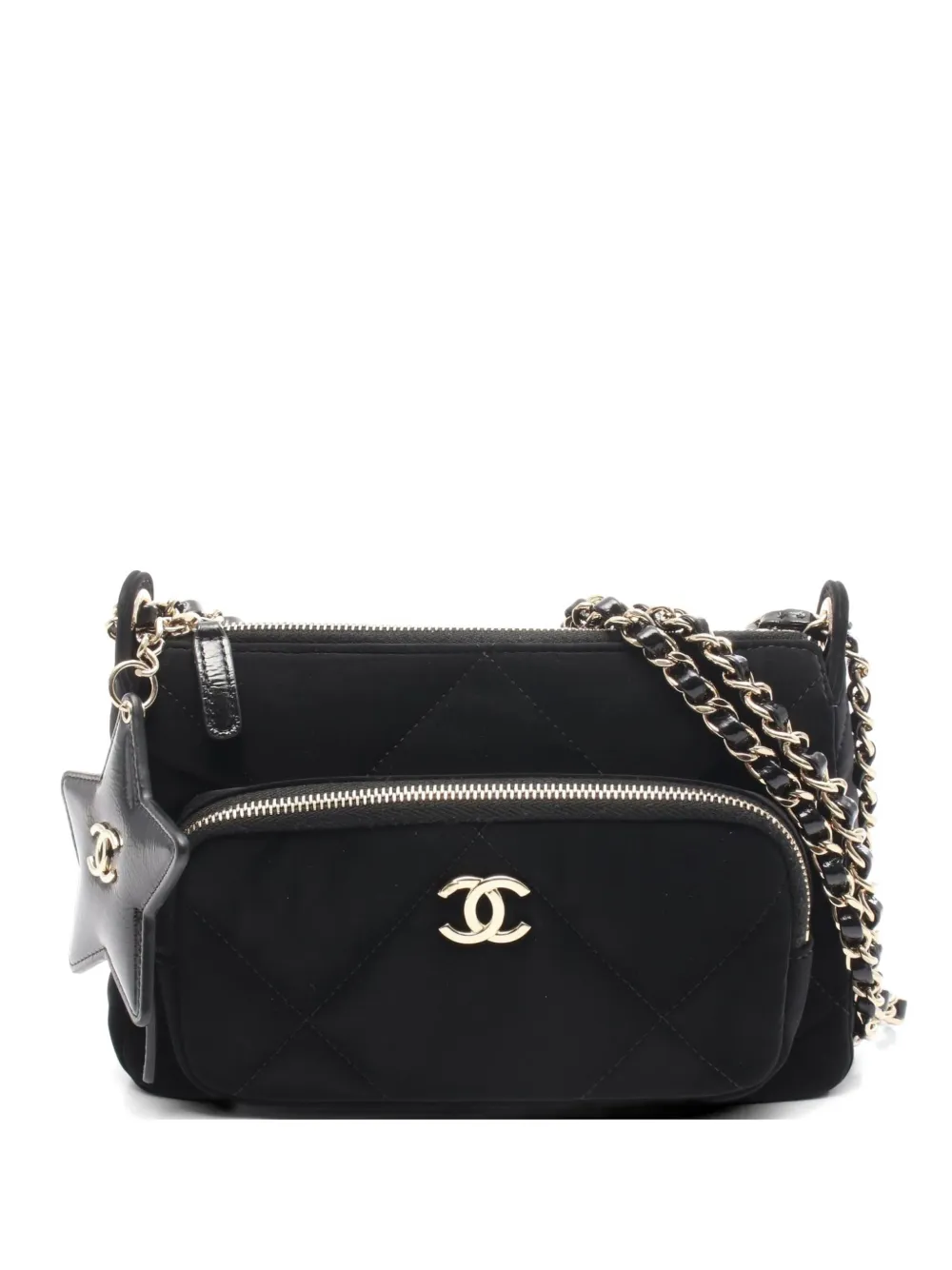 CHANEL Pre-Owned 2021s Matelassé chain shoulder bag - Nero