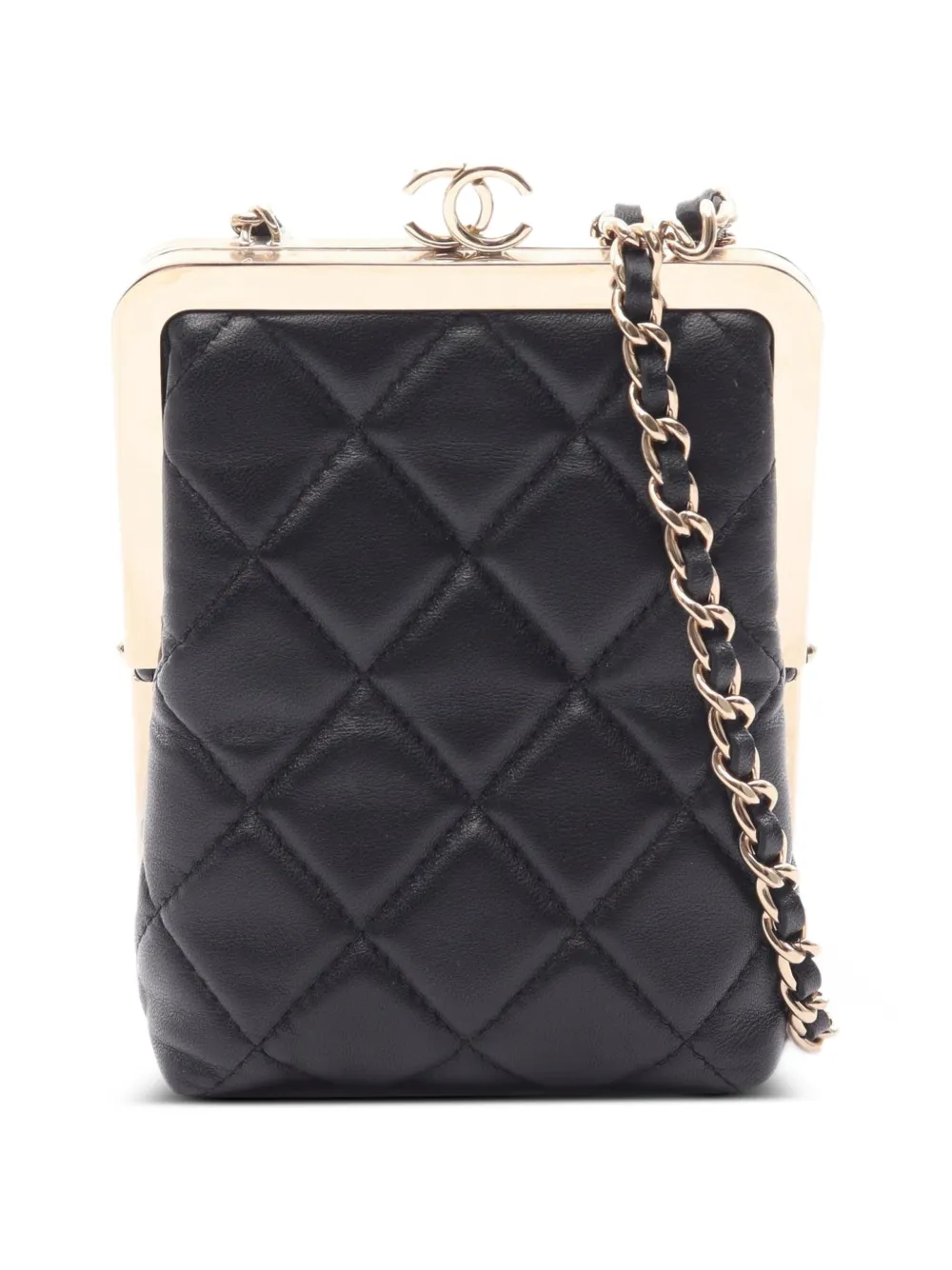 CHANEL Pre-Owned 2021-2022 matelassé chain shoulder bag - Nero