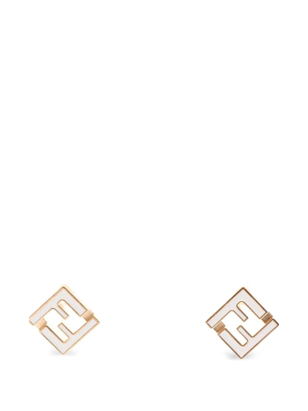 Fendi Pre-Owned 2020s Forever Fendi FF logo earrings - Gold