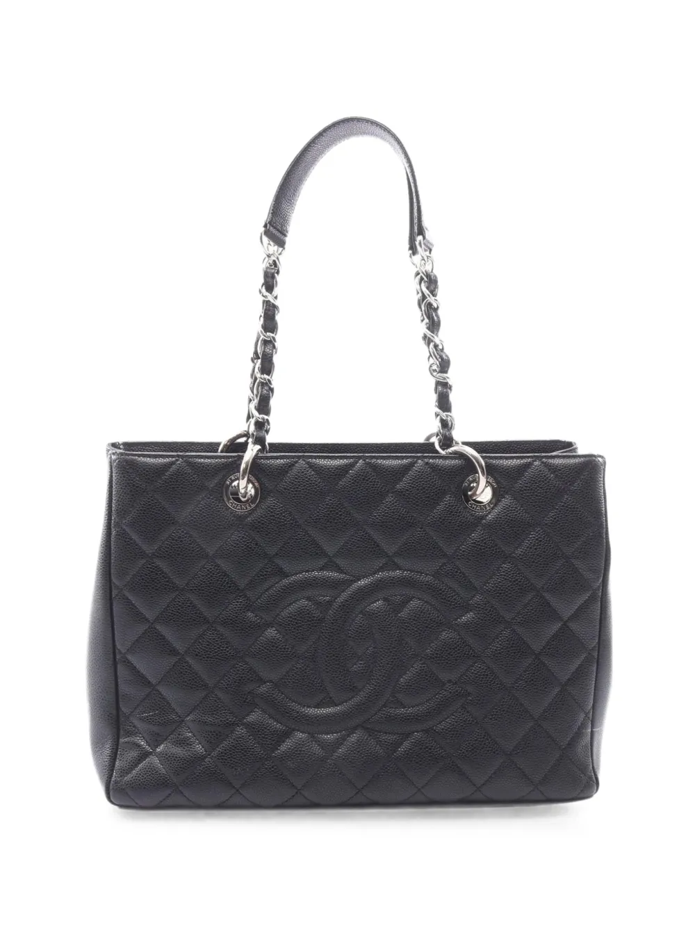 CHANEL Pre-Owned 2013-2014 matelassé Caviar tote bag - Black