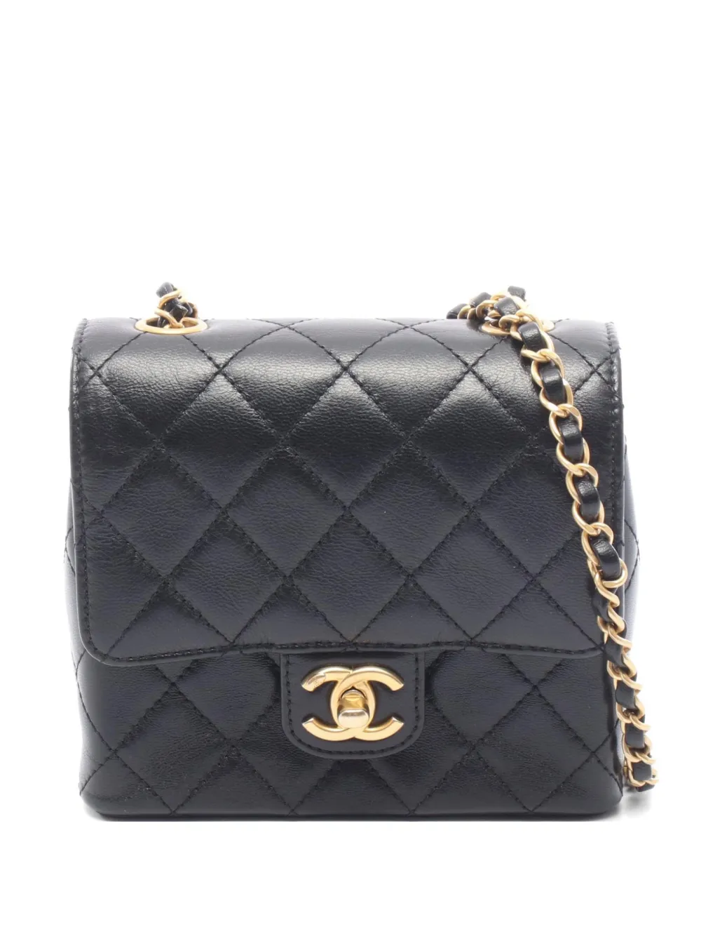 CHANEL Pre-Owned 2021s small Classic Flap diamond-quilted shoulder bag - Nero