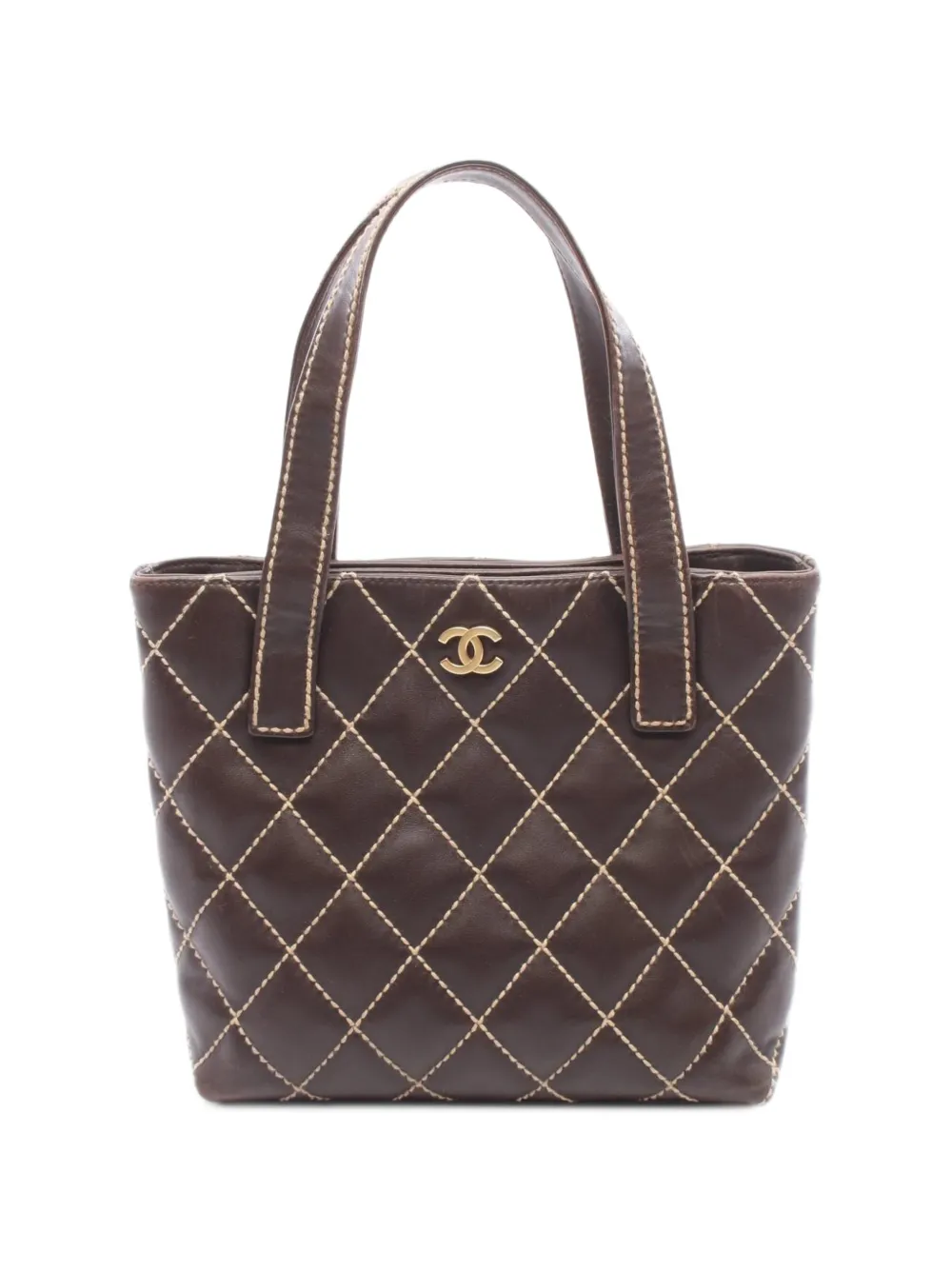 CHANEL Pre-Owned 2003-2004 Wild Stitch tote bag - Marrone