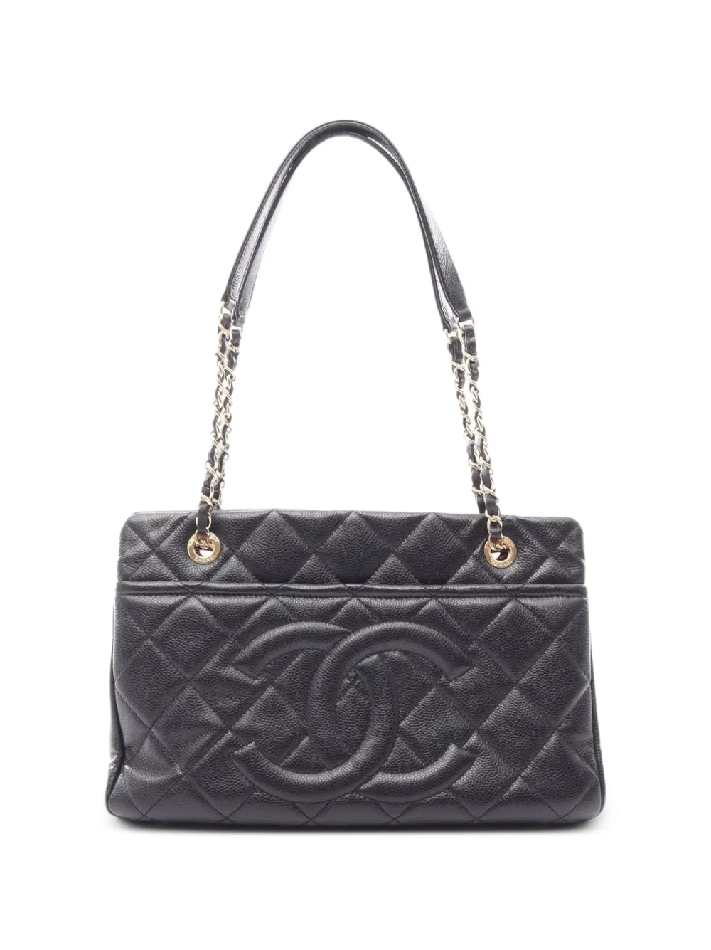 CHANEL Pre-Owned 2012-2013 matelassé Caviar shoulder bag - Black