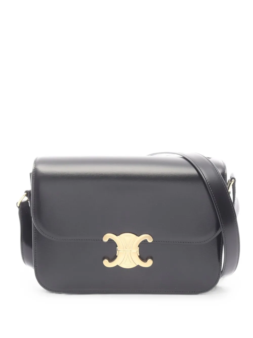Celine Pre-Owned 2020s medium Triomphe crossbody bag - Black