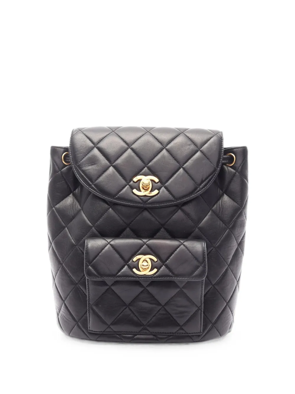 CHANEL Pre-Owned 1996-1997 matelassé turn-lock backpack bag - Nero