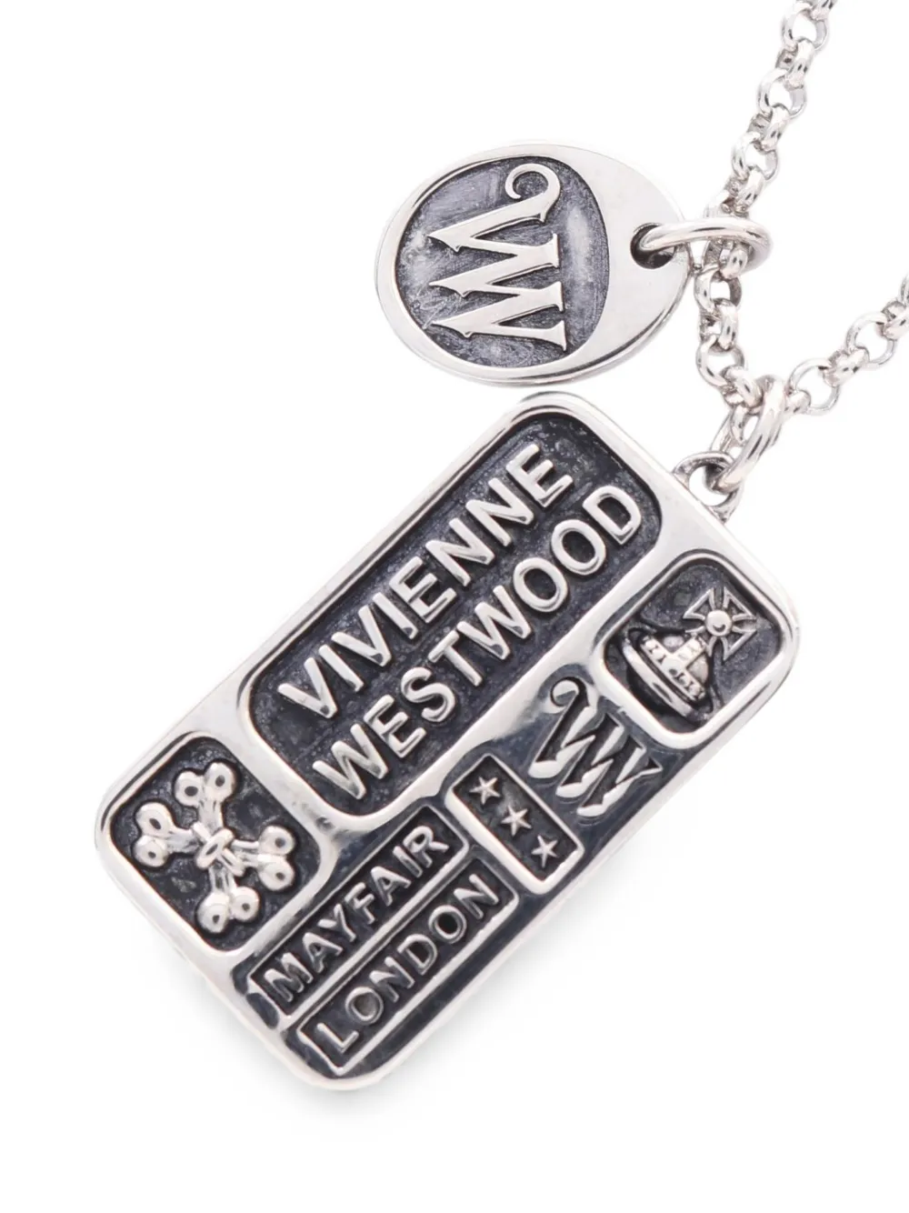 Vivienne Westwood Pre-Owned Lancelot Orb-plaque Necklace | Silver