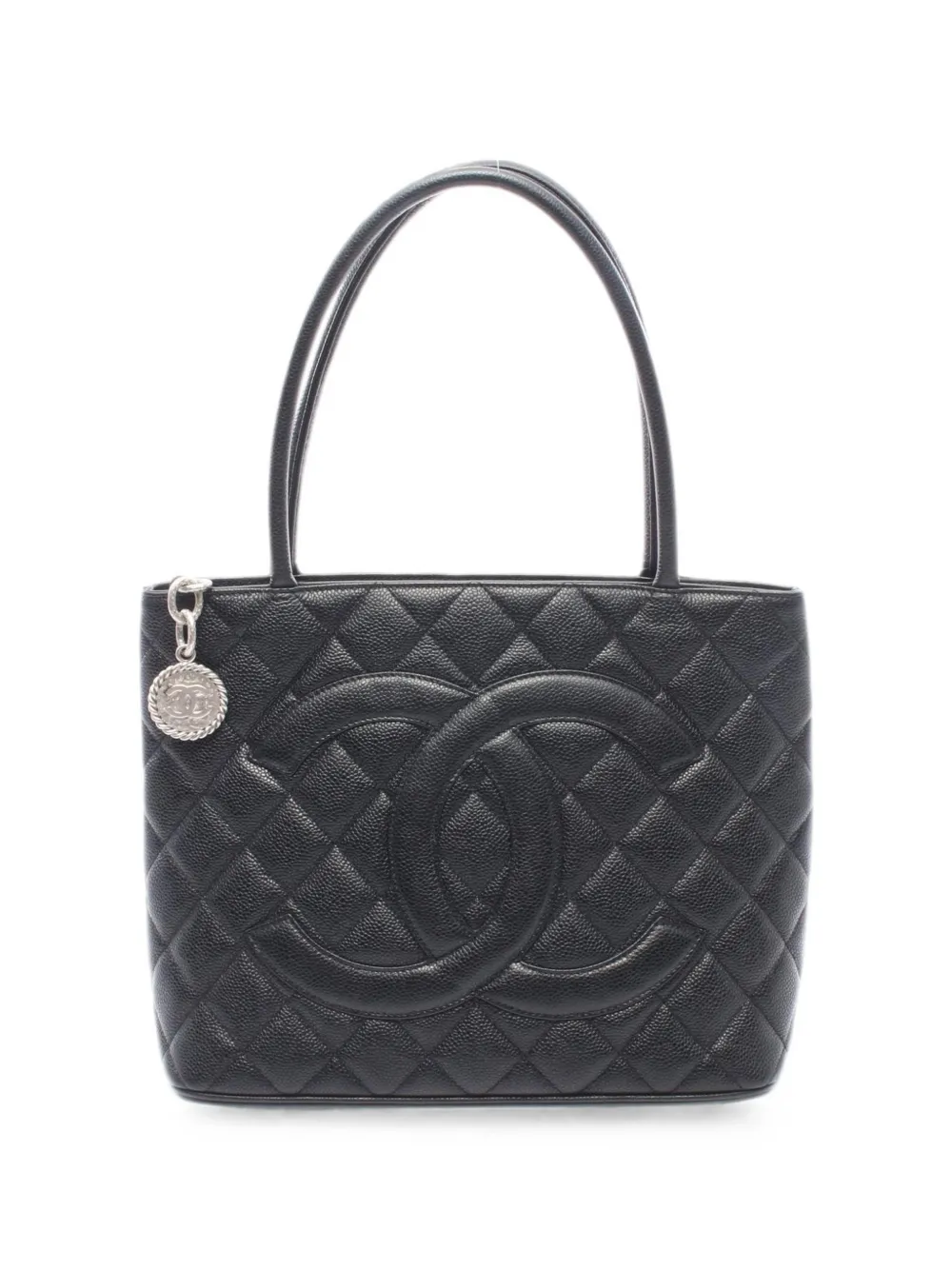 CHANEL Pre-Owned 2004-2005 CC Caviar tote bag - Nero