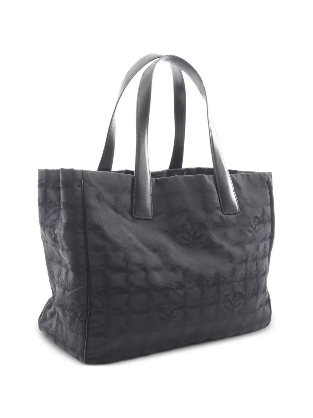 CHANEL Pre-Owned 2003-2004 MM New Travel Line Tote Bag | Black