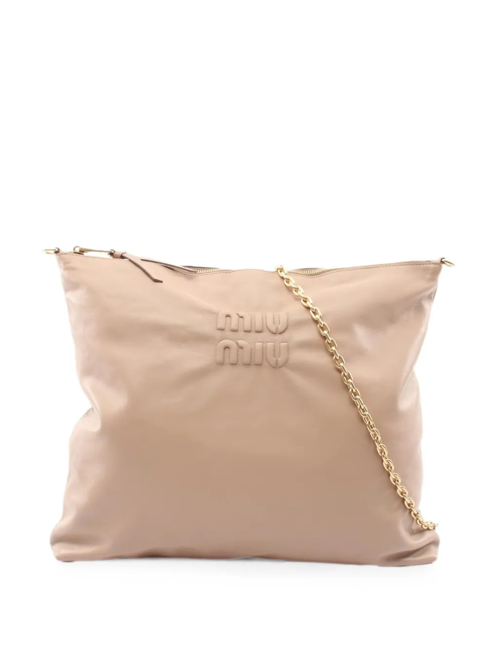 Miu Miu Pre-Owned 2010s Softy chain tote bag - Toni neutri