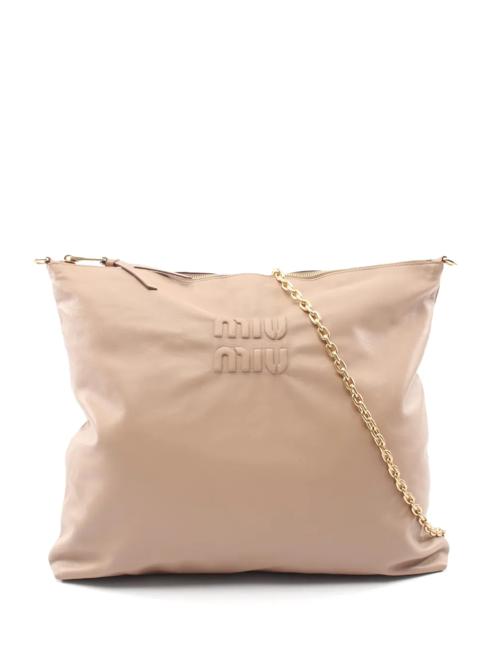Miu Miu Pre-Owned 2010s Softy chain tote bag - Toni neutri