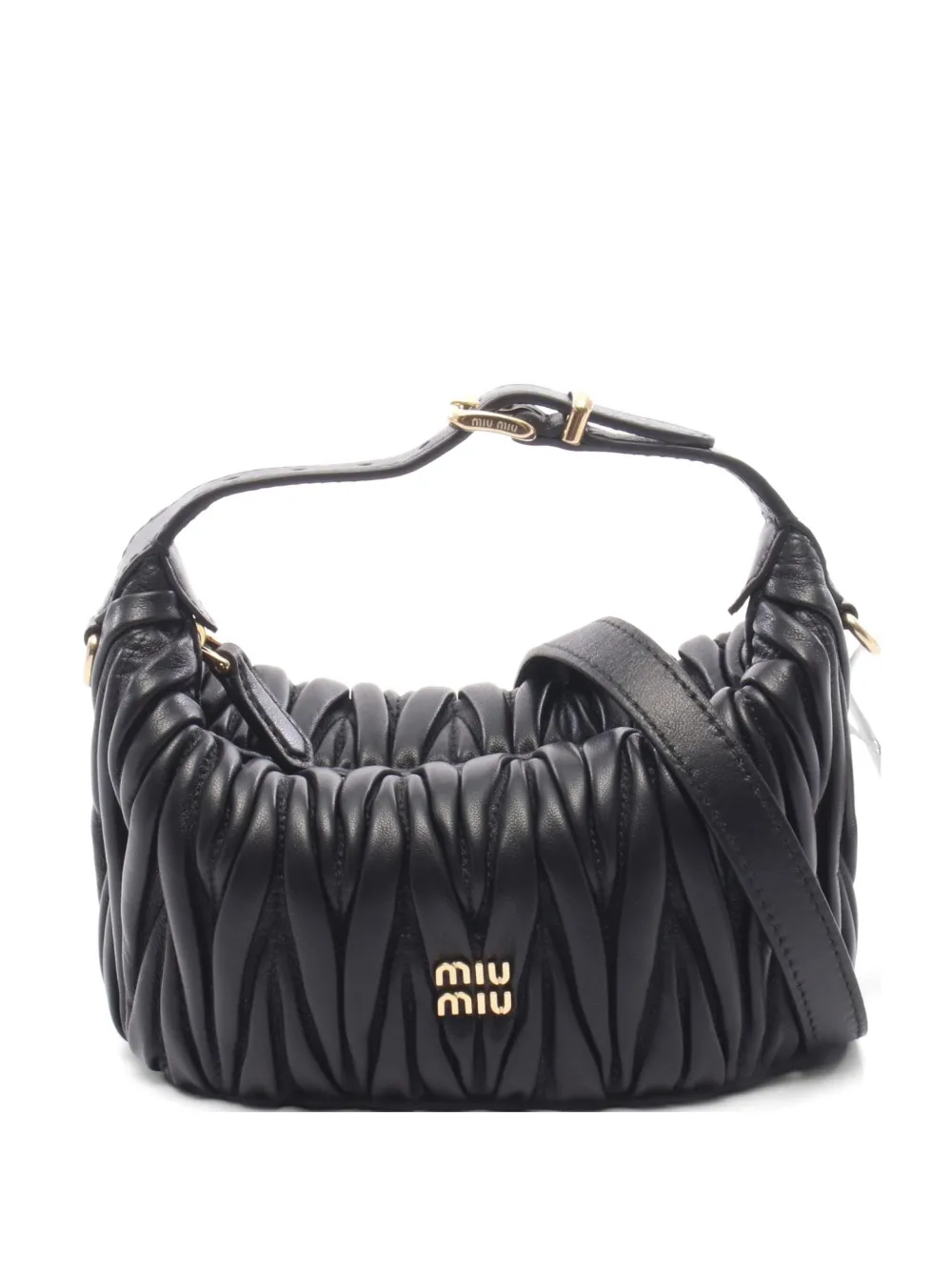 Miu Miu Pre-Owned 2020s matelassé leather shoulder bag - Nero