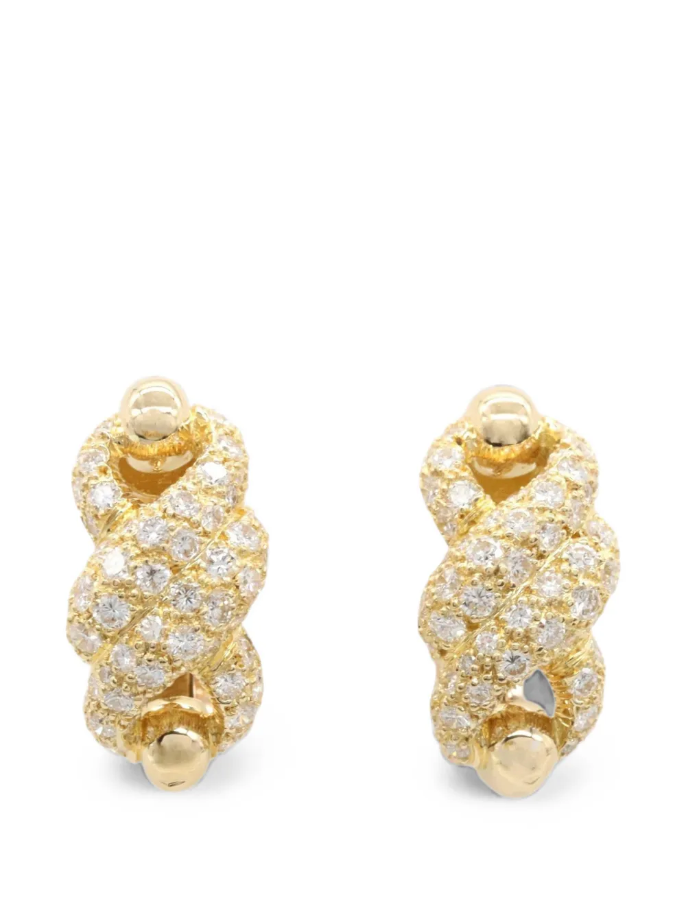 Cartier 2010s Tornado diamond earrings - Oro