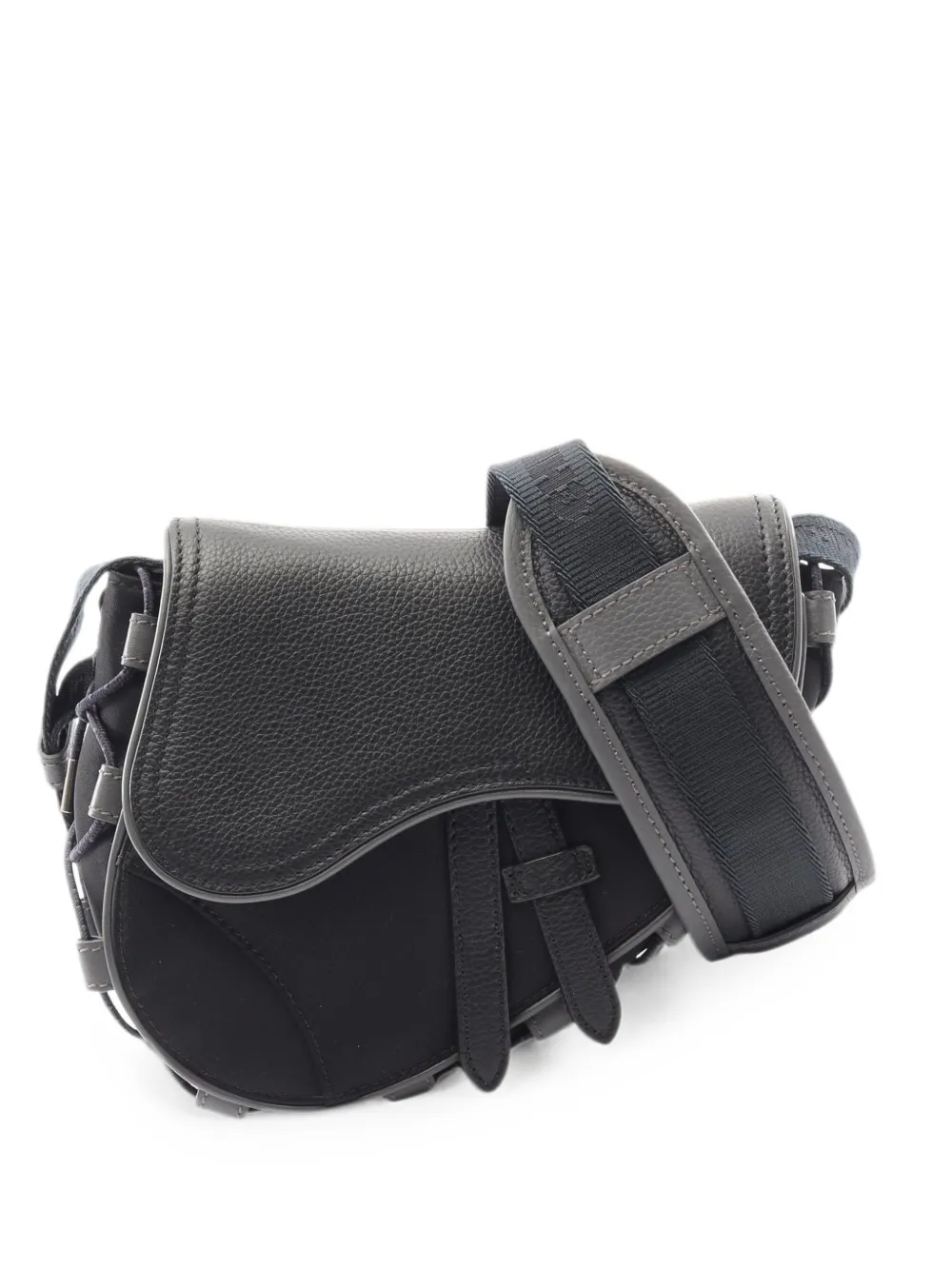 Christian Dior Pre-Owned 2010s x Sacai mini Saddle shoulder bag - Black