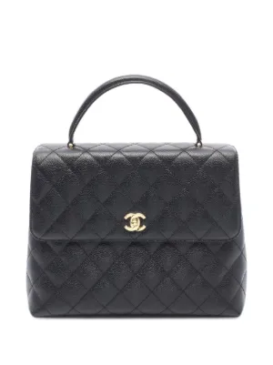 CHANEL Pre-Owned 1997-1999 diamond-quilted Briefcase | Black