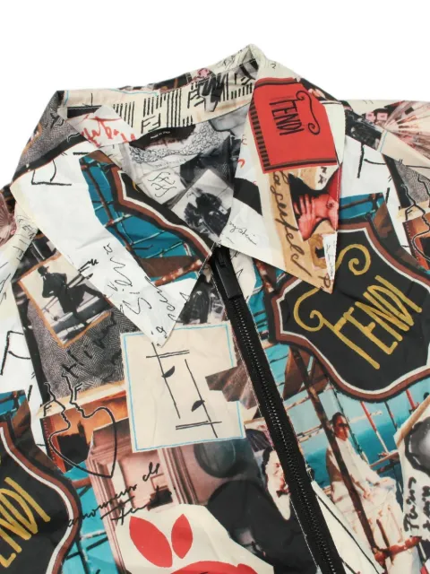 Fendi Pre-Owned 2010s graphic-print zip-up jacket