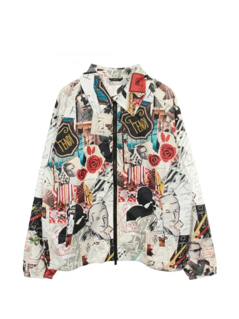 Fendi Pre-Owned 2010s graphic-print zip-up jacket