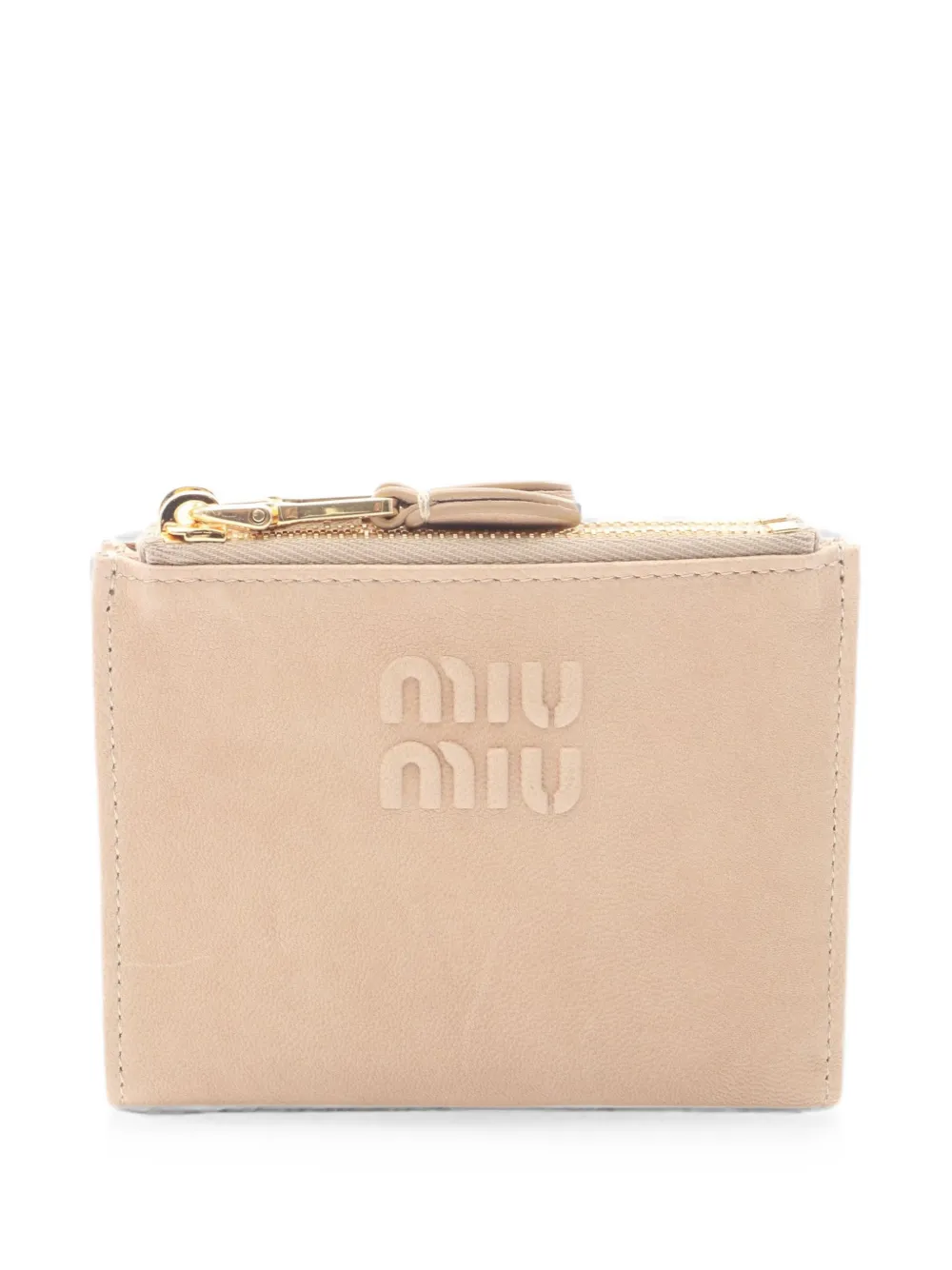 Miu Miu Pre-Owned Nappa bi-fold wallet - Toni neutri