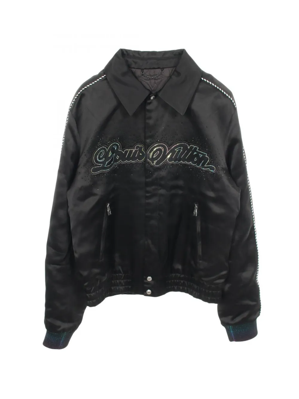 Louis Vuitton Pre-Owned 2010s rhinestone-embellished blouson jacket - Nero